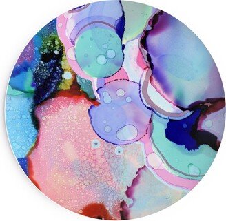 Salad Plates: Abstract Rainbow Ink - Multi Salad Plate, Multicolor