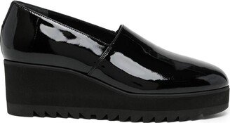 Wedge-S patent leather loafers