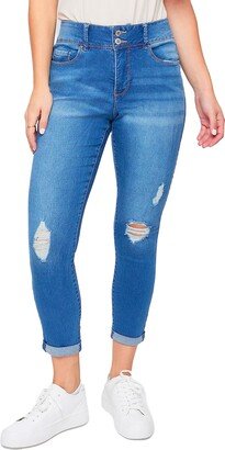 Royalty For Me Women's Essential 2-Button Roll Cuff Ankle Jean-AC