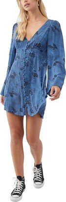 Juniors' Marylou Abstract Floral Mini Dress