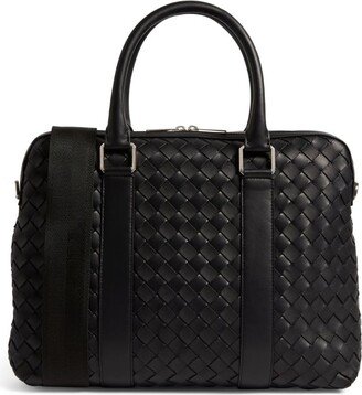 Leather Intrecciato Briefcase-AA