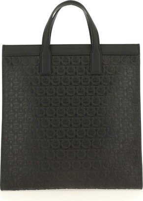 Gancini Embossed Tote Bag