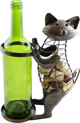 Cat Bottle and Cork Holder