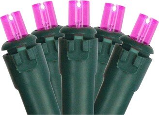 Northlight Set of 50 Pink Led Wide Angle Christmas Lights on Green Wire