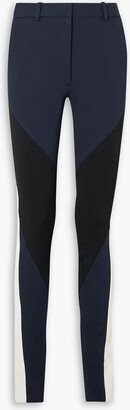 Paneled stretch-jersey skinny pants