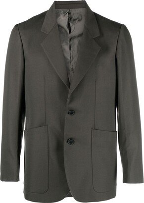 Single-Breasted Button Blazer-AE