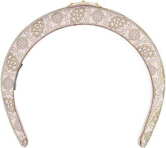 Logo-Plaque Allover Printed Headband-AB