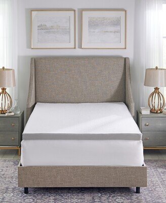 BodiPEDIC 2 Cooling Gel Memory Foam Mattress Topper with Graphene Infused Cover, Twin Xl