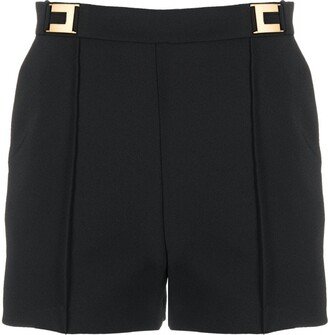 Logo-Plaque High-Waisted Shorts