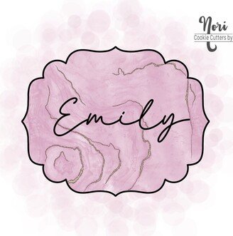 Emily Plaque Cookie Cutter - Cutters By Nori Cn0537