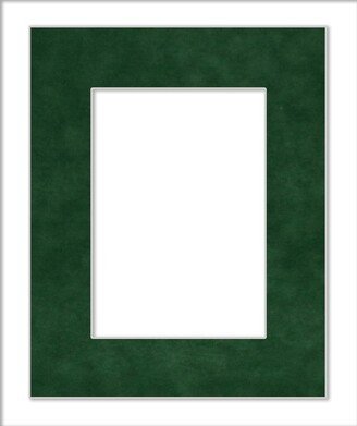 PosterPalooza 10x14 Mat Bevel Cut for 8x12 Photos - Acid Free Green Suede Precut Matboard - For Pictures, Photos, Framing