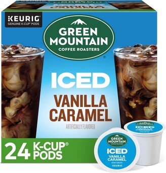 Green Mountain Coffee Roasters Brew Over Ice Vanilla Caramel Medium Roast Pods - 24ct