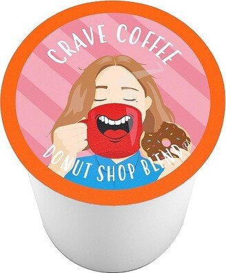 Crave Beverages Donut Shop Blend Coffee Pods for Keurig, Medium Roast, 40 Count