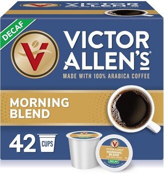 Victor Allen's Coffee Decaf Morning Blend Single Serve Coffee Pods, 42 Ct