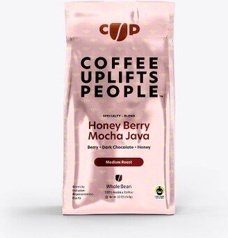 Coffee Uplifts People Whole Bean Honey Berry Mocha Java - 12oz