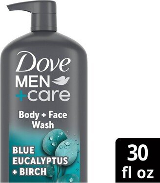 Dove Men+Care Blue Eucalyptus + Birch Micromoisture Relaxing Body + Face Wash - 30 fl oz