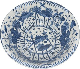 Legend of ASIA Blue & White Fish Bowl Large - 26x26x11