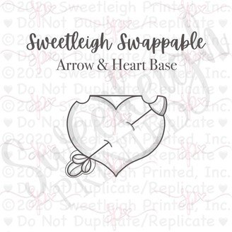 Sweetleigh Swappable Arrow & Heart Base Cookie Cutter