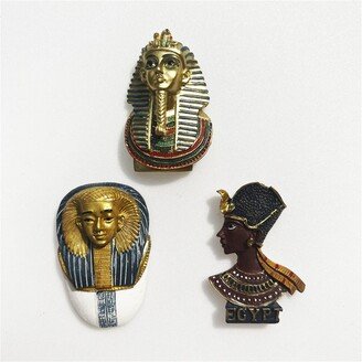 King Tut Queen Nefertiti Cleopatra Pharaoh Egypt Fridge Magnet Travel Souvenir Gift Collection Craft Refrigerator Decoration