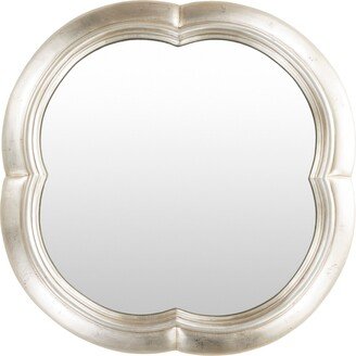 Vaughn Polyurethane Framed Medium Size Square Wall Mirror - Silver - 30