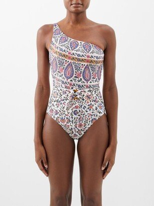 Verbena Kleio Printed One-shoulder Swimsuit