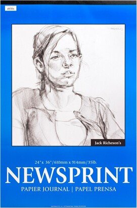 Jack Richeson Newsprint Pad, 24 x 36 Inches, 32 lb, 50 Sheets