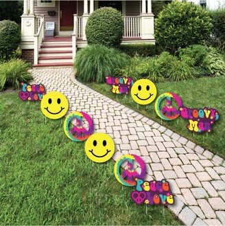 Big Dot Of Happiness 60's Hippie - Lawn Decor - Outdoor 1960s Groovy Party Yard Decor - 10 Pc