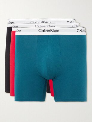 Three-Pack Stretch-Cotton Boxer Briefs-BH