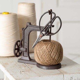 Sewing Machine Twine Holder with Scissors - 6''W x 3''D x 7''H