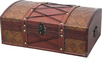 Pirate Treasure Chest with Leather X