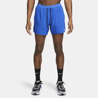 Men's Stride Dri-FIT 5 Brief-Lined Running Shorts in Blue