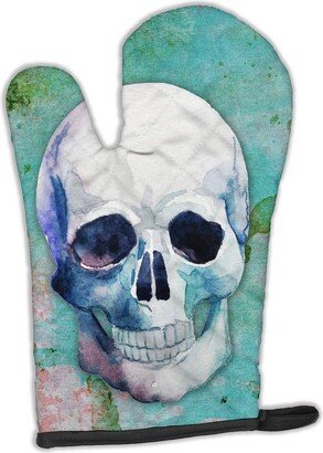 Day of the Dead Teal Skull Oven Mitt