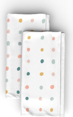 Cloth Napkins: Confectionery Dots - Multi Cloth Napkin, Longleaf Sateen Grand, Multicolor