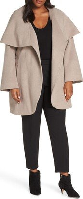 Marla Cutaway Wrap Coat with Oversize Collar