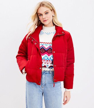 Petite Sateen Puffer Jacket