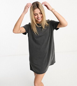 exclusive mini T-shirt dress in washed black