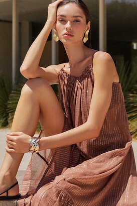 By Anthropologie The Malika Gauze Dress: Lurex Edition