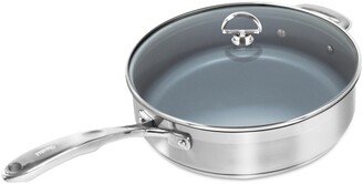 Induction 21 Steel 5-Qt. Saute Skillet with Ceramic Coating & Glass Lid