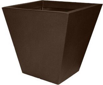 Cosmopolitan Square Garden Planter 18in Espresso