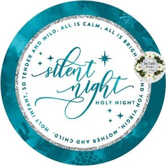 Silent Night Snowflake Sign, Christmas Wreath Holiday Decor, Sweet Magnolia, Nonni