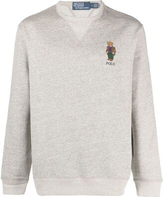 Polo-Embroidered Cotton Sweatshirt