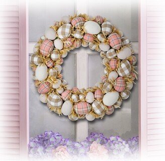 Pretty Plaid Easter Egg Wreath 15