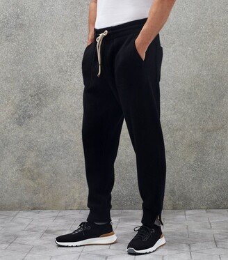 Cashmere Rib-Knit Sweatpants