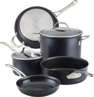 X Hybrid 7pc Nonstick Induction Cookware Set Super Dark Gray