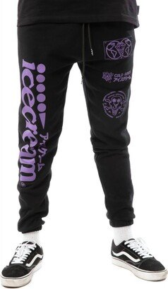 Men's I Scream Sweatpant In Black/purple