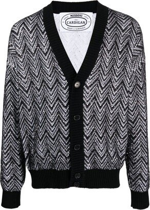 Zigzag sequin-embellished cardigan