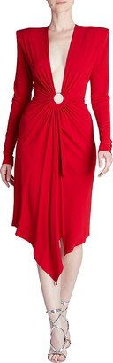 Strass Jersey Knee-Length Dress