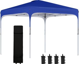 10' x 10' Pop Up Canopy with Adjustable Height, Foldable Gazebo Tent with Carry Bag with Wheels and 4 Leg Weight Bags for Outdoor Garden Pati