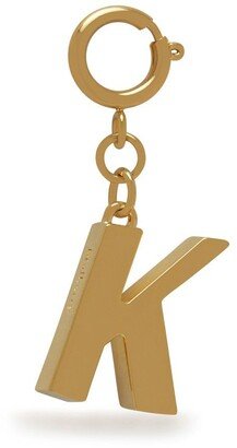 Alphabet Brass Keyring - K