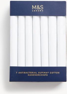 7pk Antibacterial Pure Cotton Handkerchiefs with Sanitized Finish®-AA